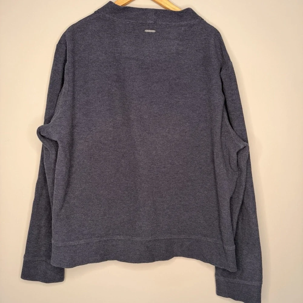Michael Kors button front Patch Pockets cardigan sweater Navy cotton blend SZ-XL